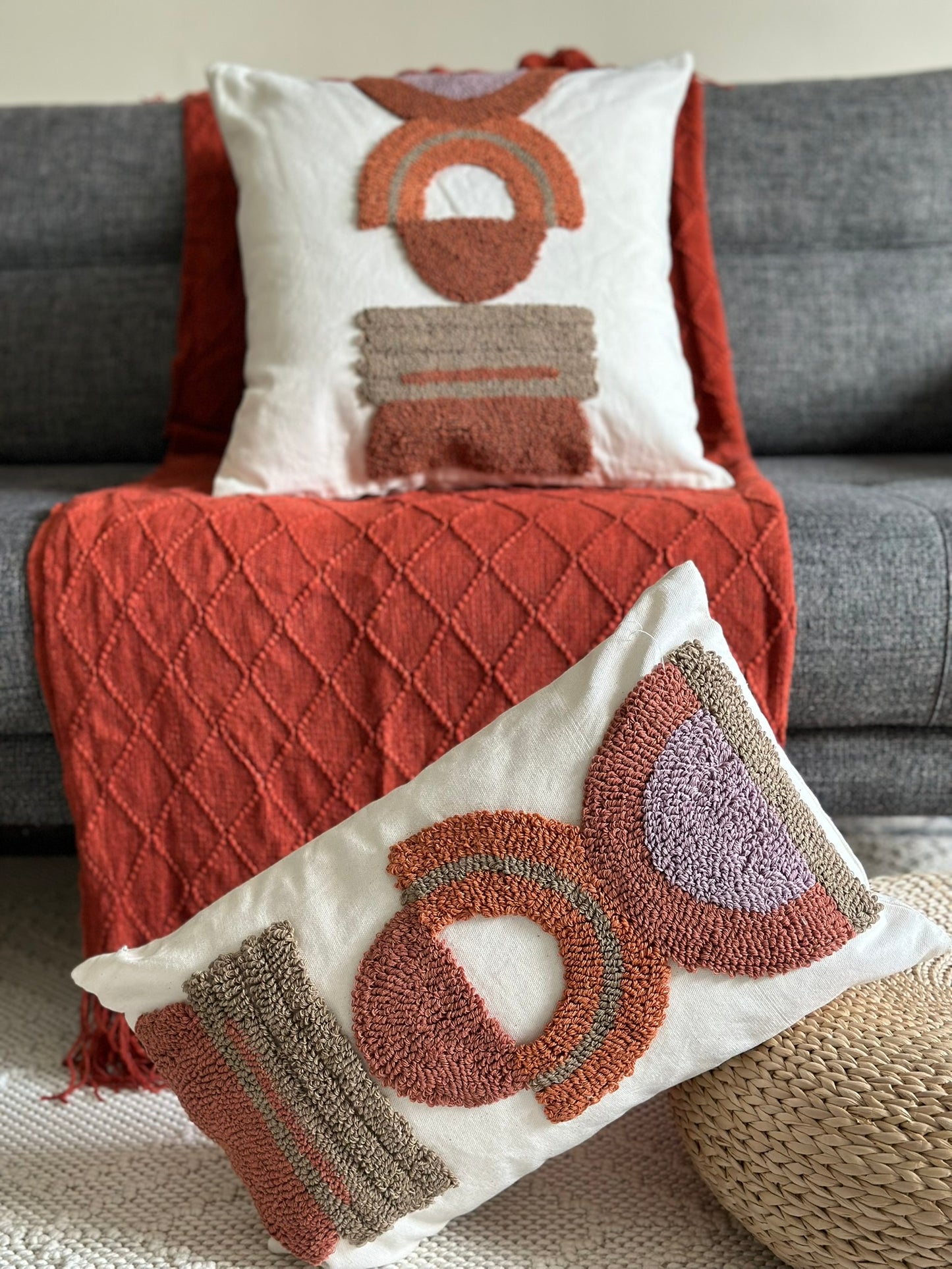 Handwoven Textured Cushion – Artisanal Beauty CODE 3308 R