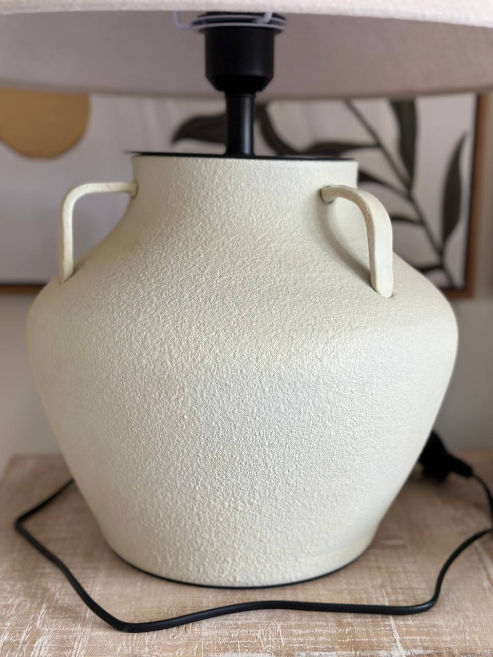 Sandstone Textured Table Lamp – Natural Comfort CODE 3210)