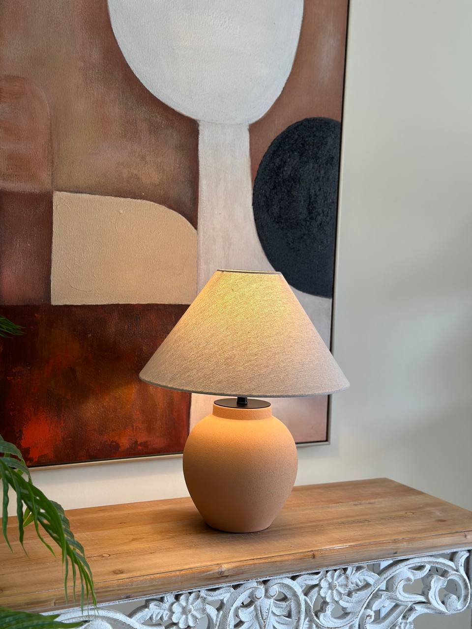 Minimalist Sandstone Table Lamp – Tranquil Glow (CODE 3201)