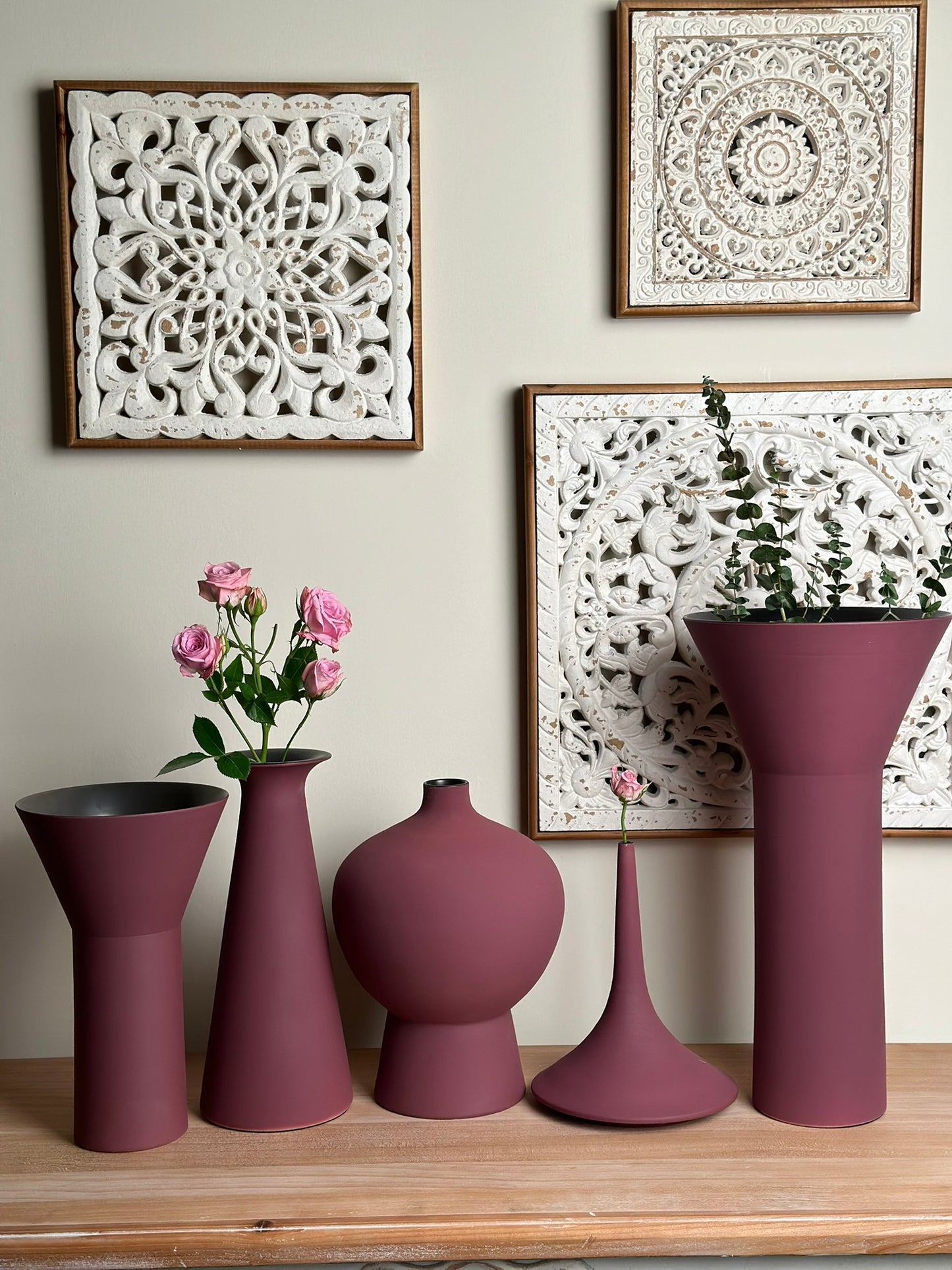 Cone Flare Vase – Matte Maroon Vase CODE 3526