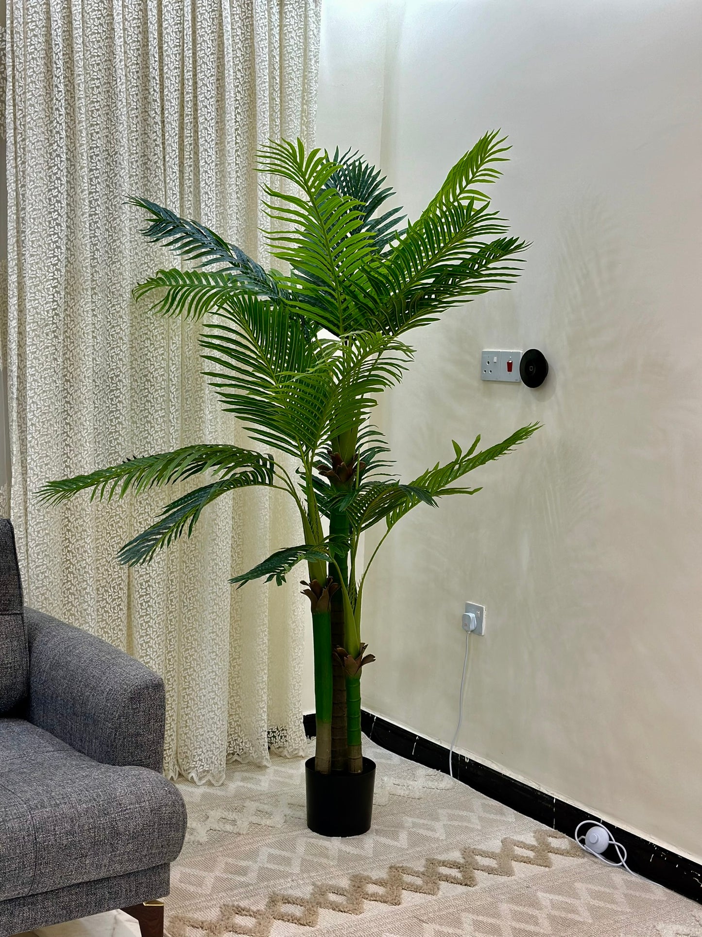 Tall Artificial Palm Tree – Tropical Floor Plant for Indoor Decor Artificial Plant CODE 2636