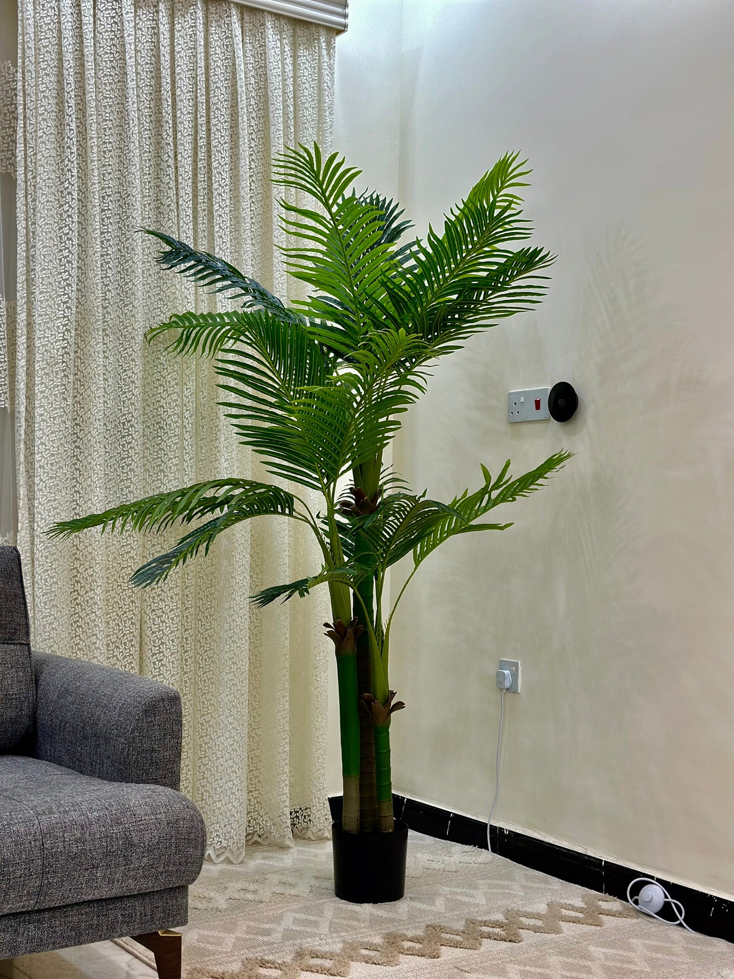 Tall Artificial Palm Tree – Tropical Floor Plant for Indoor Decor Artificial Plant CODE 2636