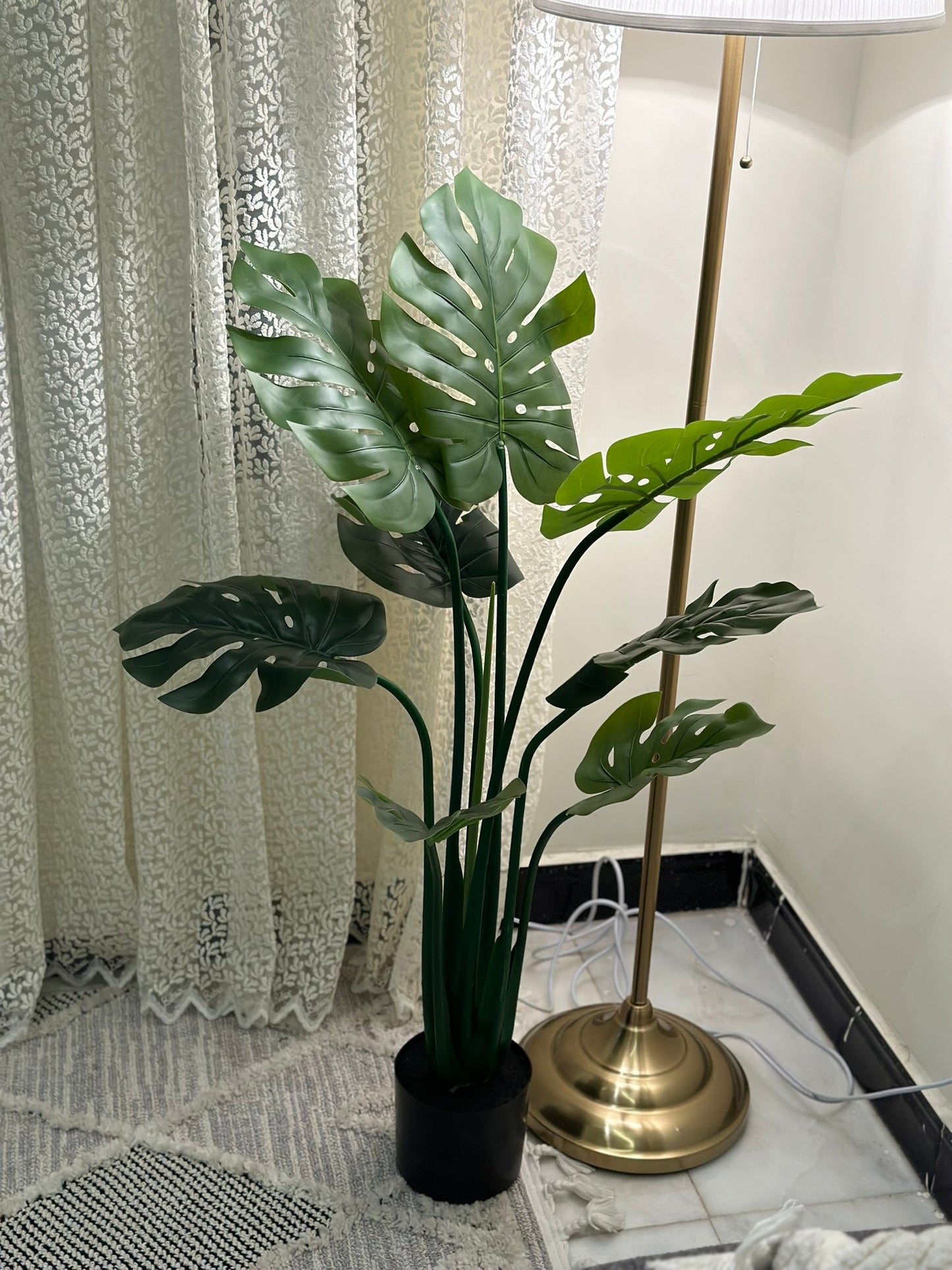 Tall Artificial Monstera Plant – Decorative Split-Leaf Tropical Greenery Artificial Plants CODE 2637