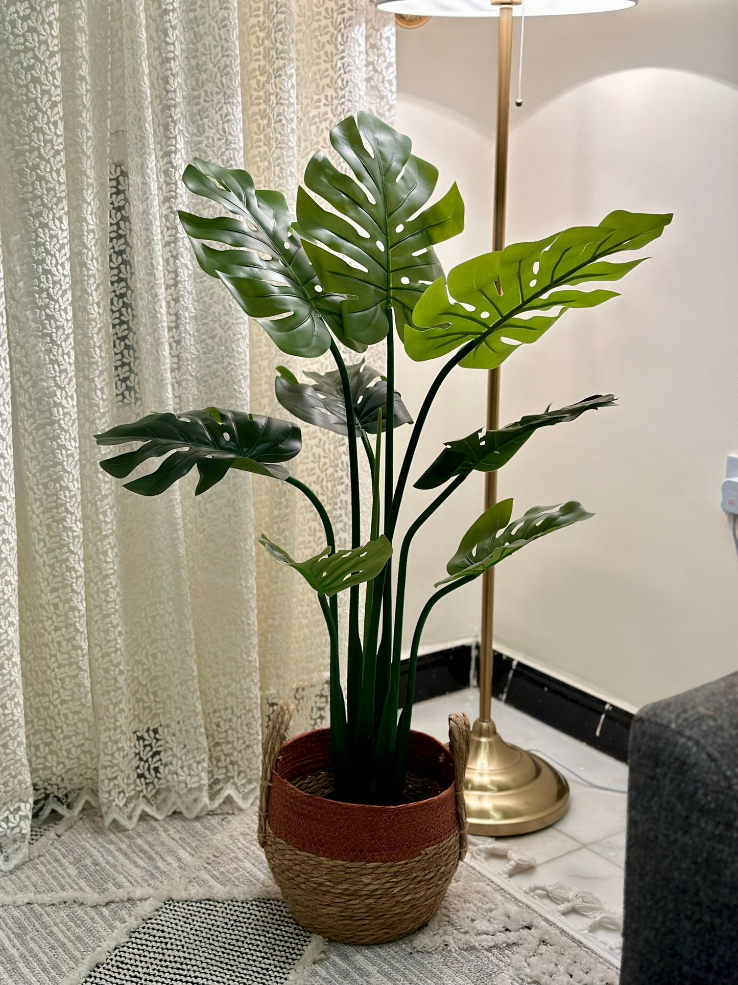 Tall Artificial Monstera Plant – Decorative Split-Leaf Tropical Greenery Artificial Plants CODE 2637