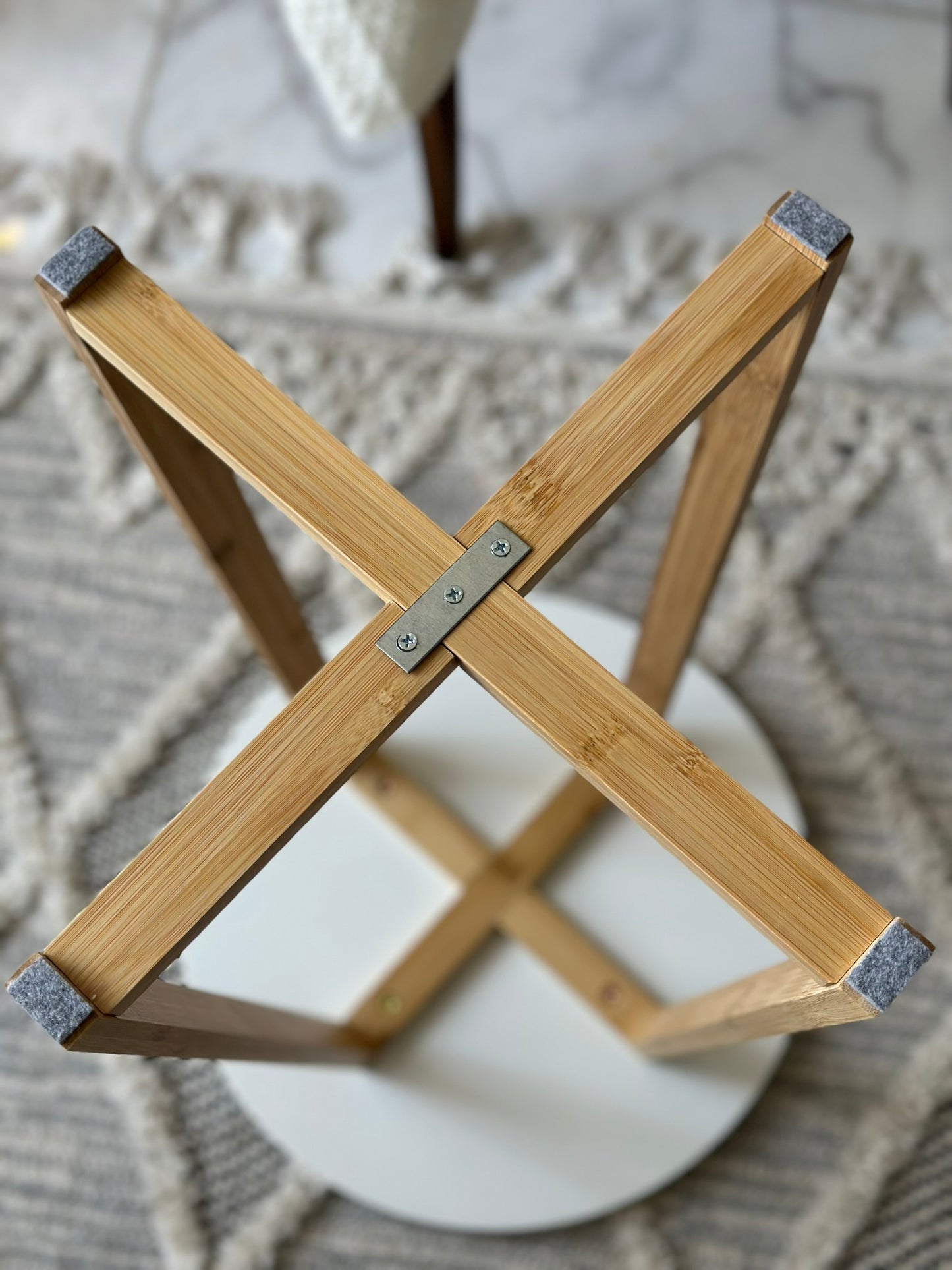 Modern White Round Side Table