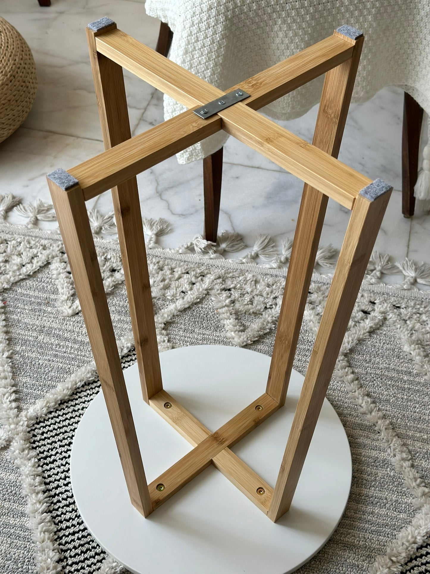 Modern White Round Side Table