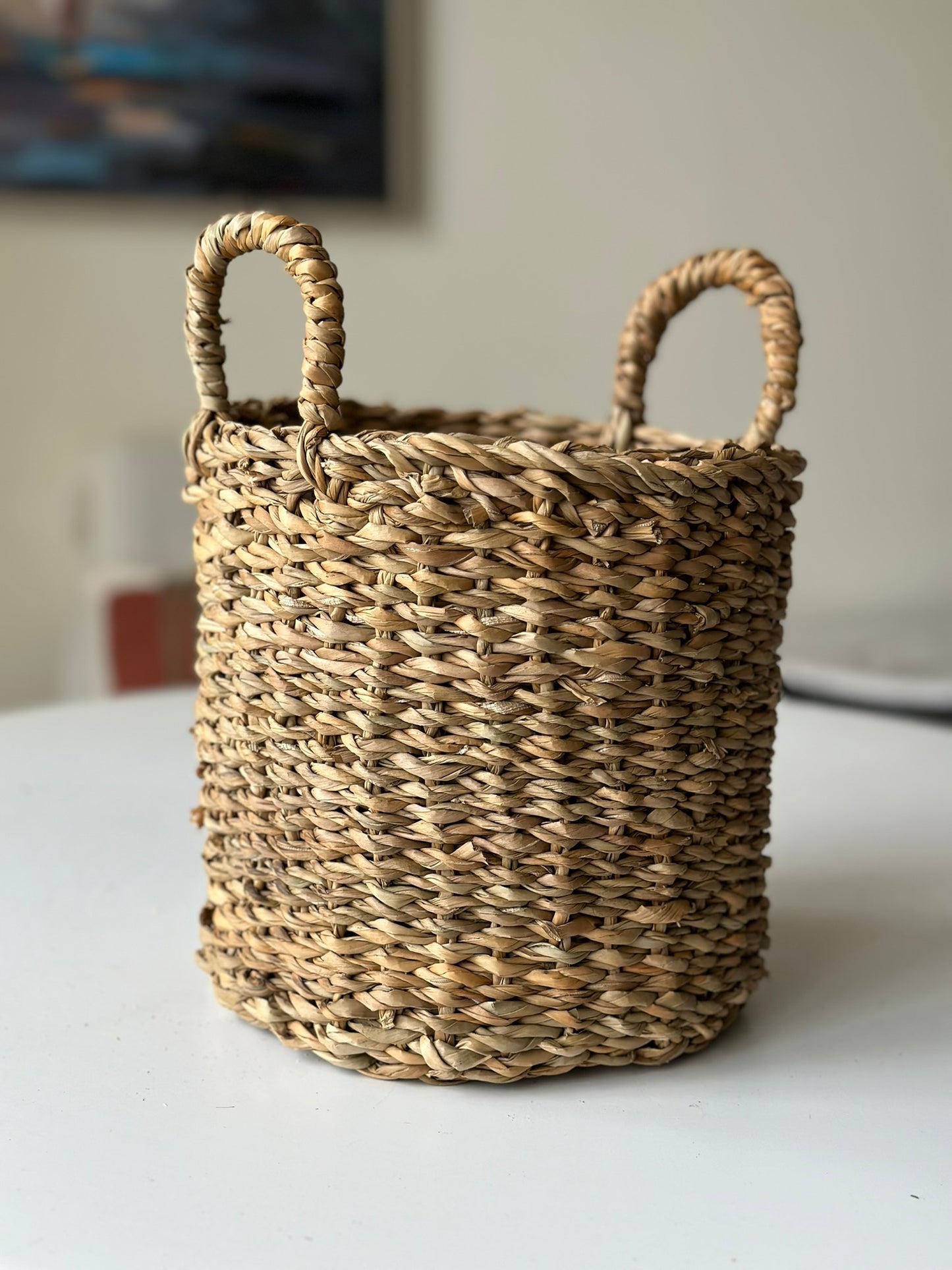 Set of Natural Woven Storage/Decorative Baskets - 6 Sizes