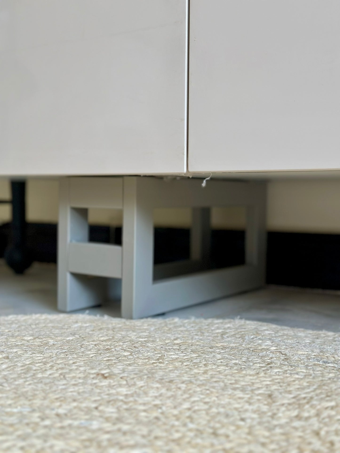 Modern Minimalist Console with Marble Base Accent – 4 Doors
