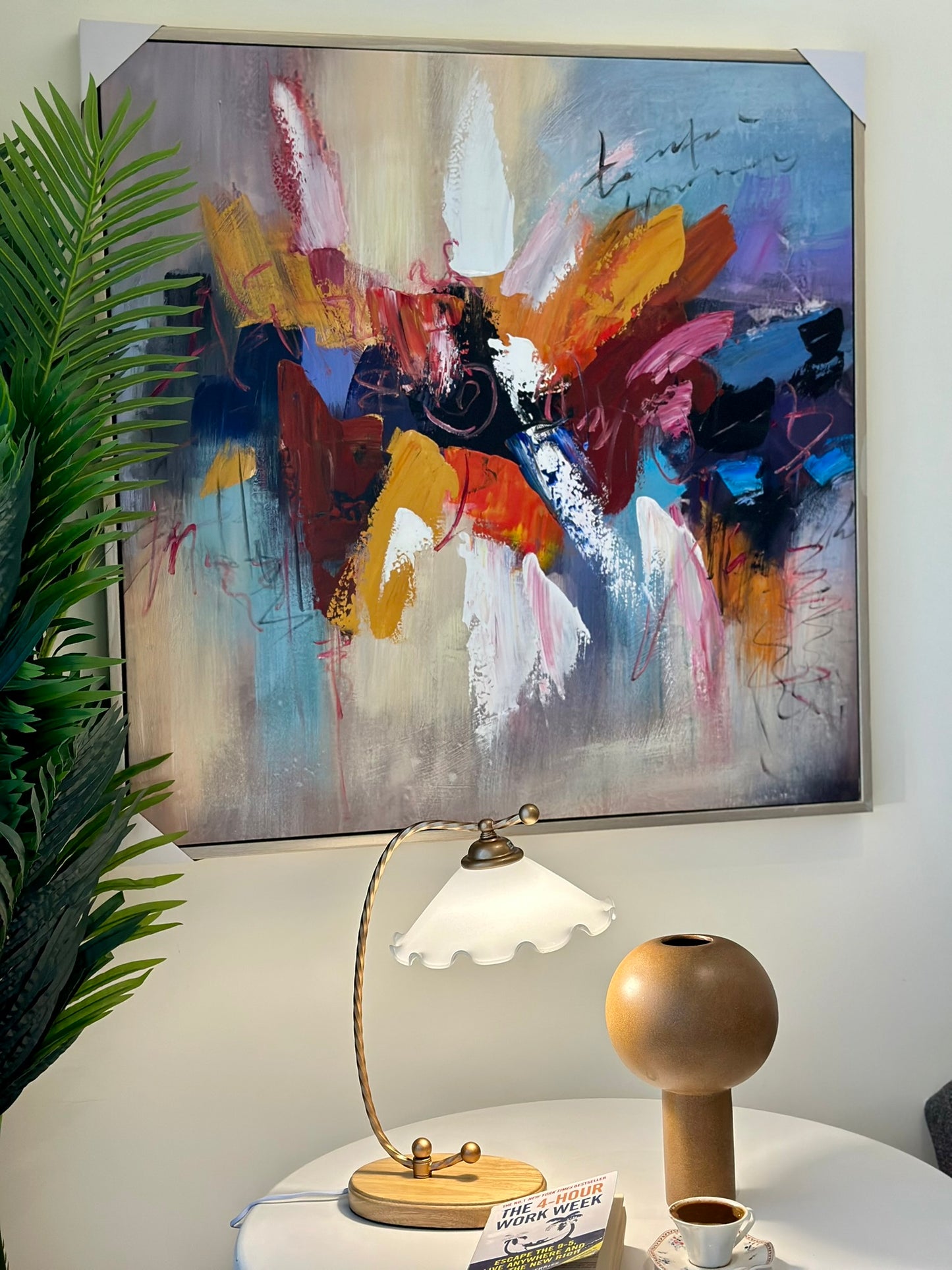 “Rhythms of Color” – Abstract Expressionist Canvas Oil Paint size 100x100cm CODE 3116