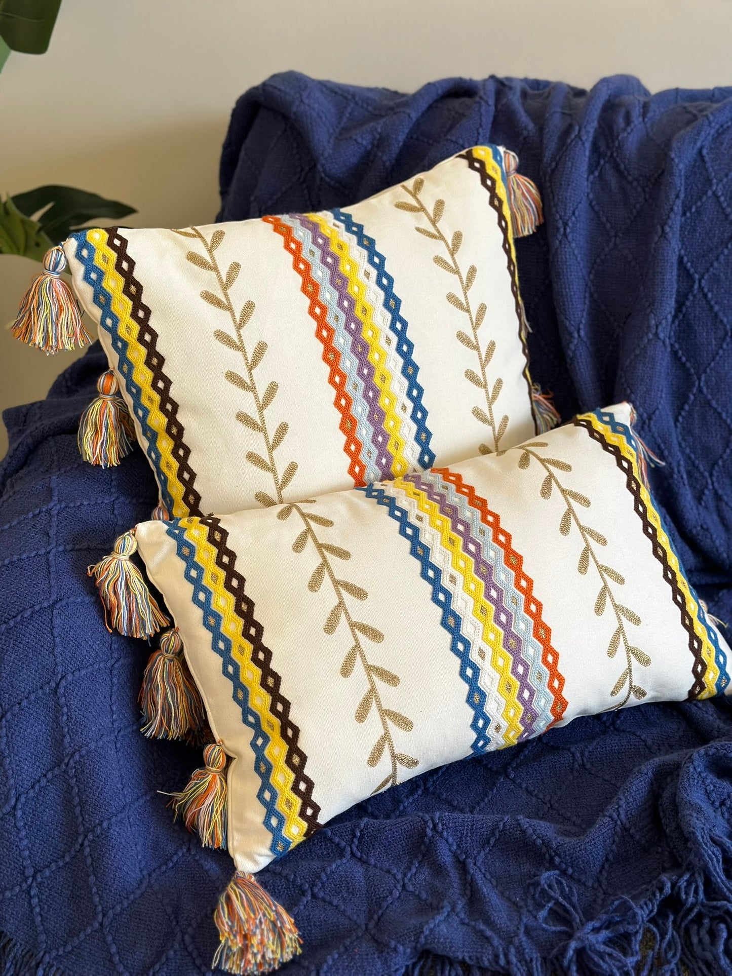 Striped Handwoven Cushion – Coastal Charm CODE 3321 OFF