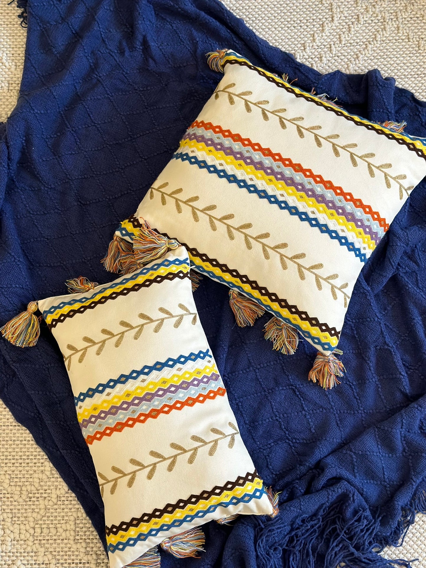 Striped Handwoven Cushion – Coastal Charm CODE 3321 OFF