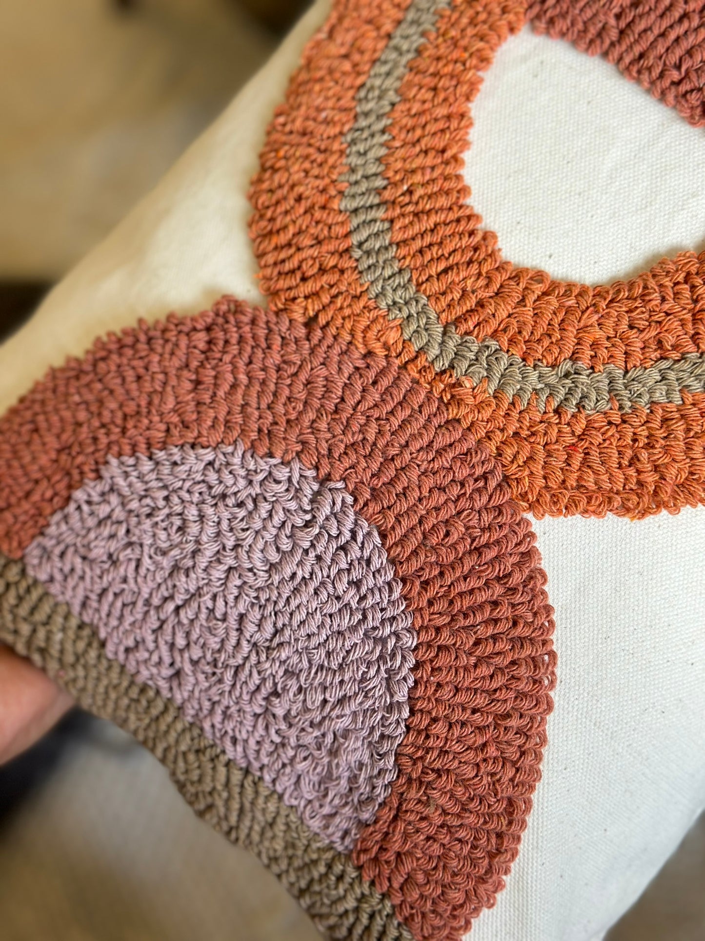 Handwoven Textured Cushion – Artisanal Beauty CODE 3308 R