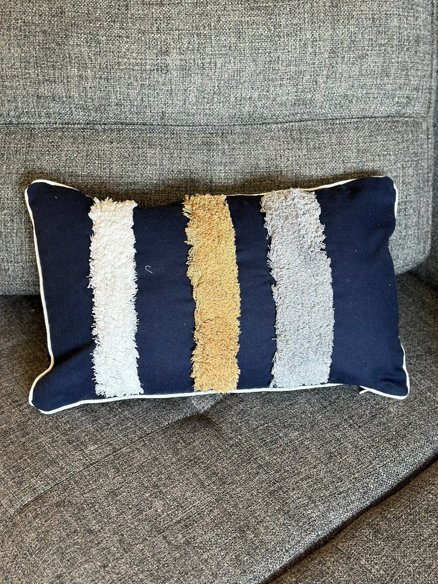 Handwoven Chevron Cushion – Patterned Perfection CODE 3316 B LIN