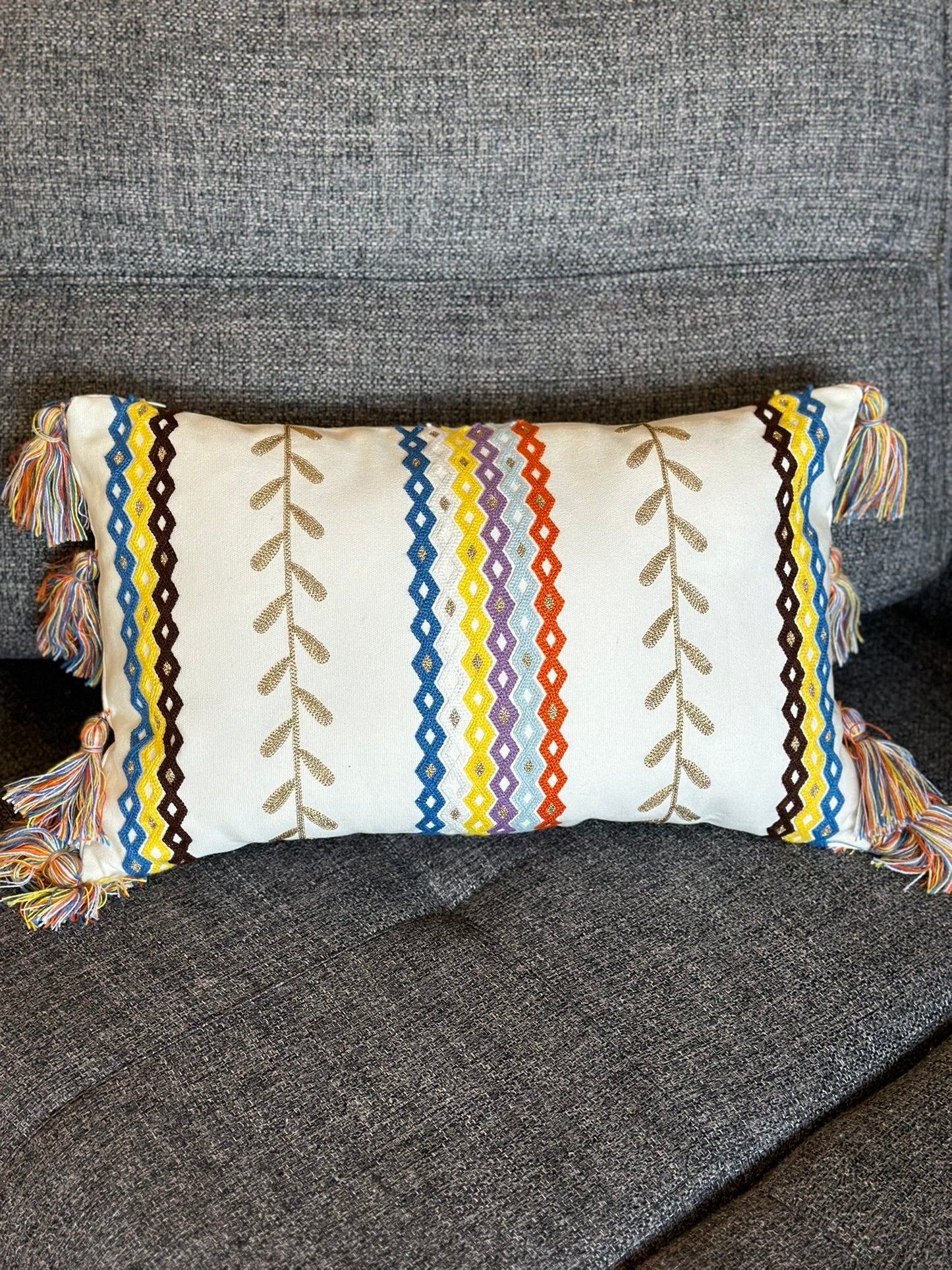 Striped Handwoven Cushion – Coastal Charm CODE 3321 OFF