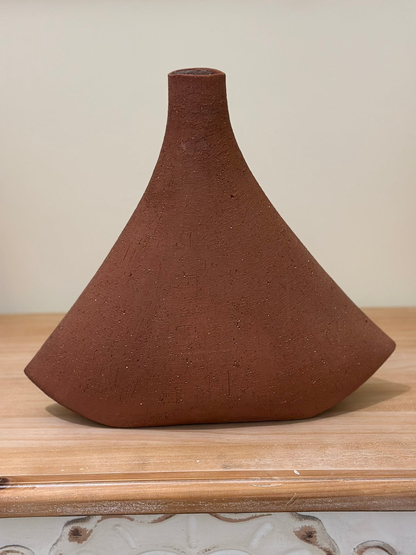 Sculptural Mountain Vase – Raw Terracotta Finish Vase CODE 3512