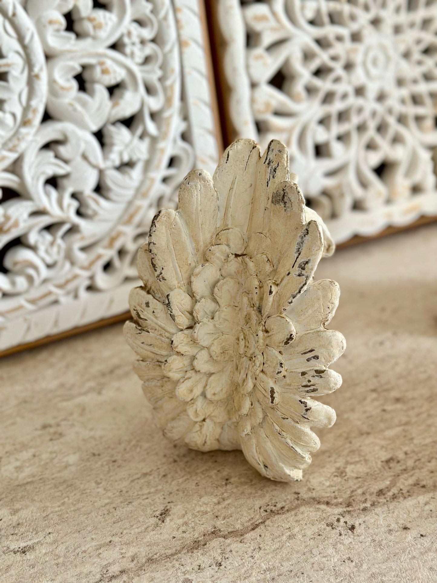 Vintage Sleeping Angel Figurine – Antique White