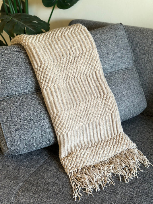 Throw Blanket CODE 3329 Beige